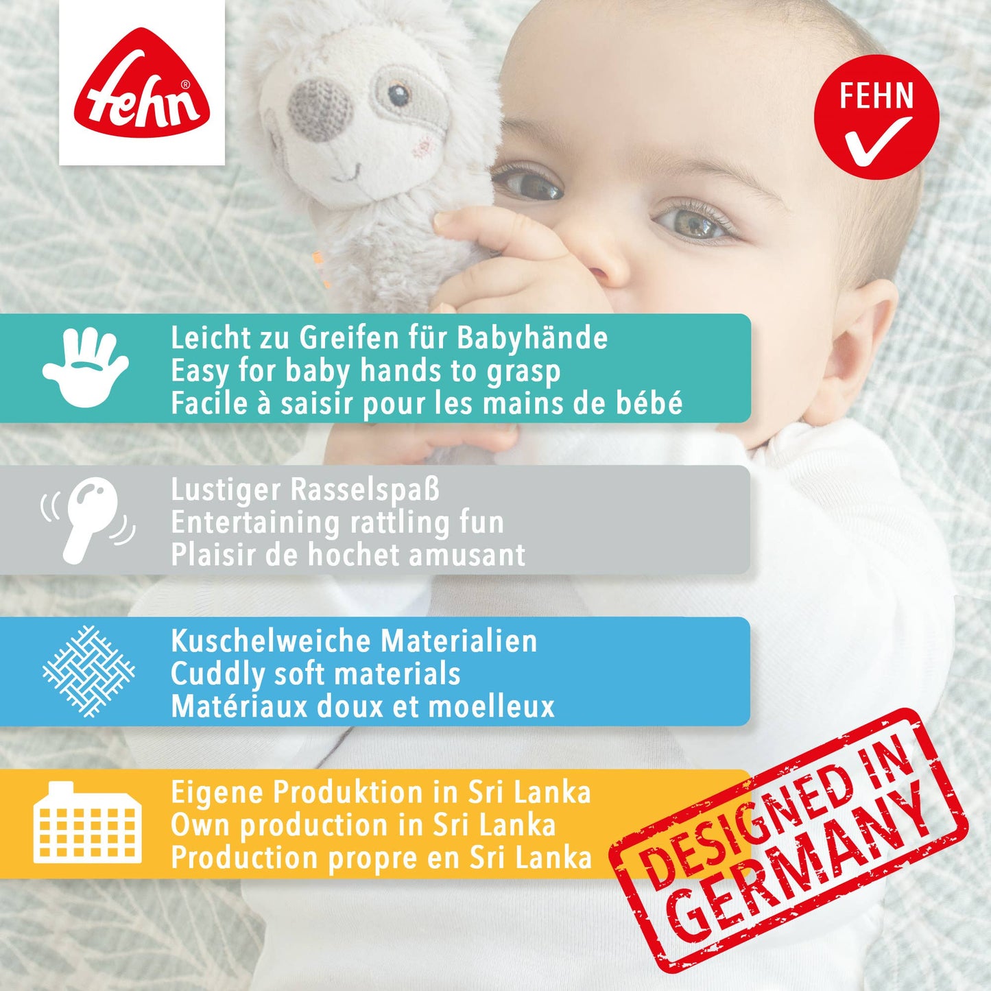 Stabgreifling Flamingo - Greifling & Motorikspielzeug