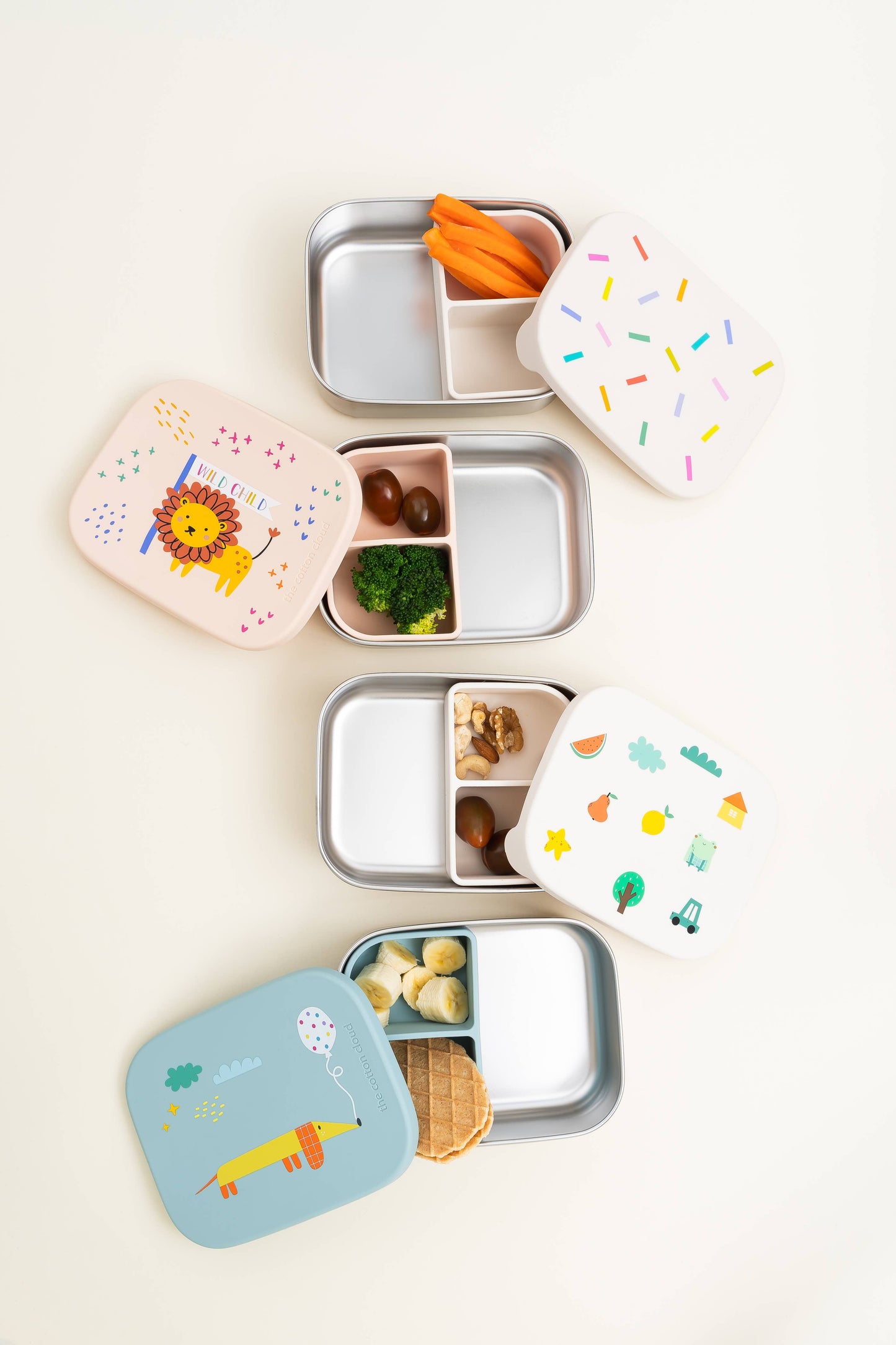 LUNCHBOX AUS EDELSTAHL MIT Fächern FÜR KINDER Teckel