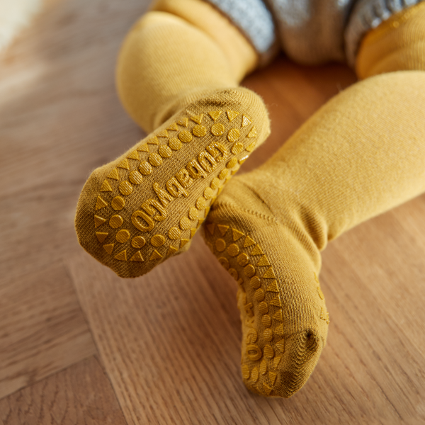 Krabbelstrumpfhose // senfgelb