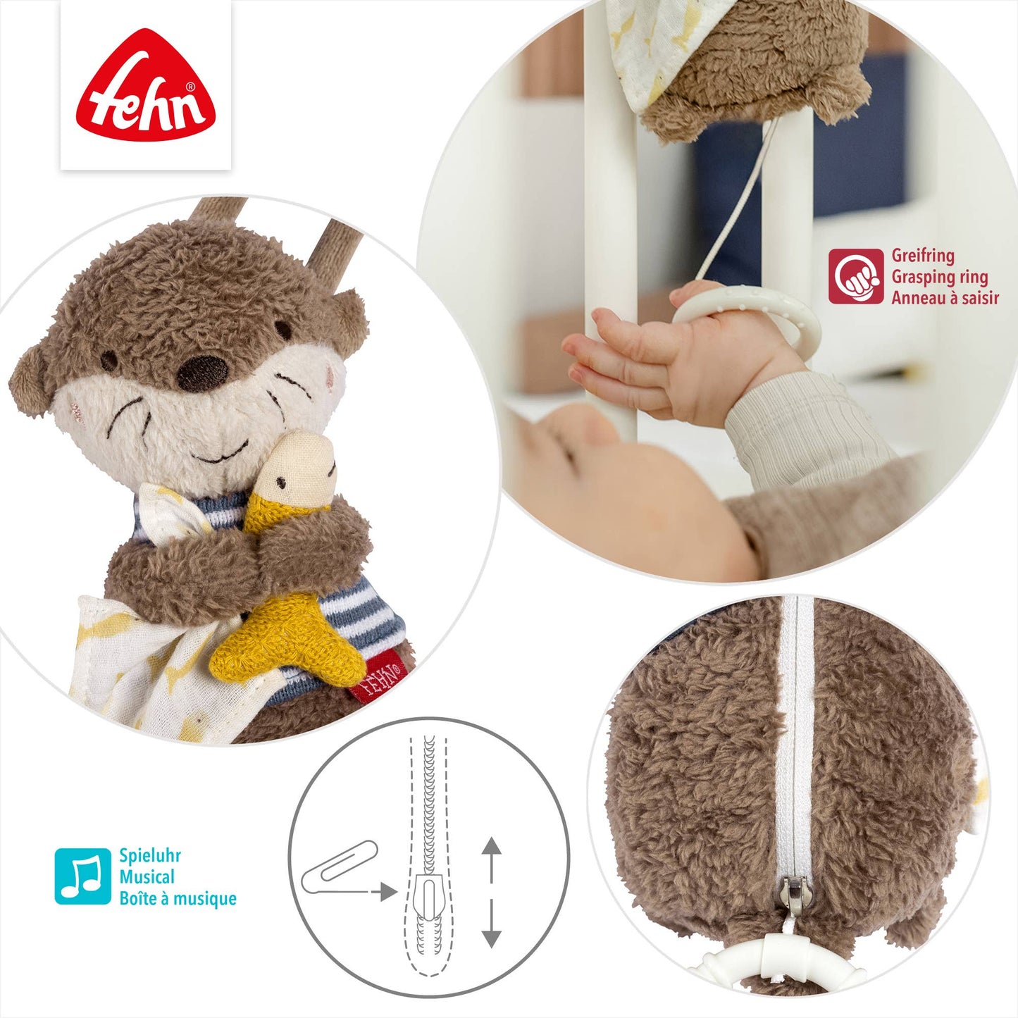 Mini-Spieluhr Otter - Kuscheltier & Einschlafhilfe