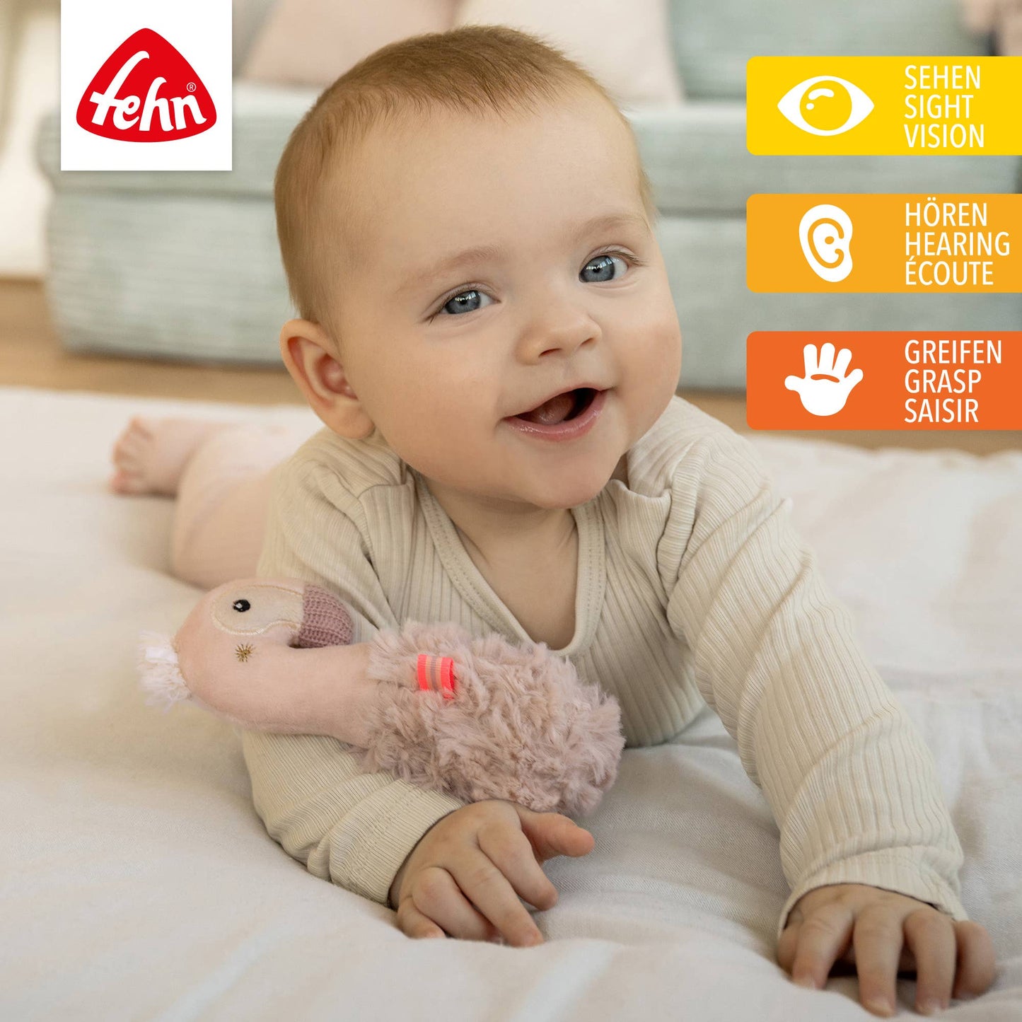 Stabgreifling Flamingo - Greifling & Motorikspielzeug