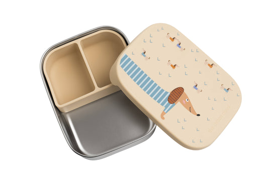 LUNCHBOX AUS EDELSTAHL MIT Fächern FÜR KINDER Teckel