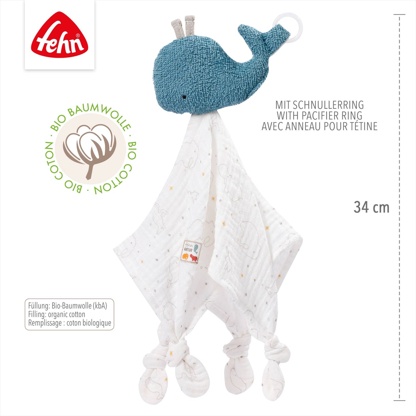 Schmusetuch Wal - Einschlafhilfe & Schnuffeltuch