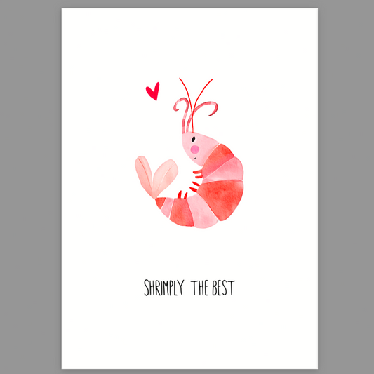 Postkarte - Shrimply the best