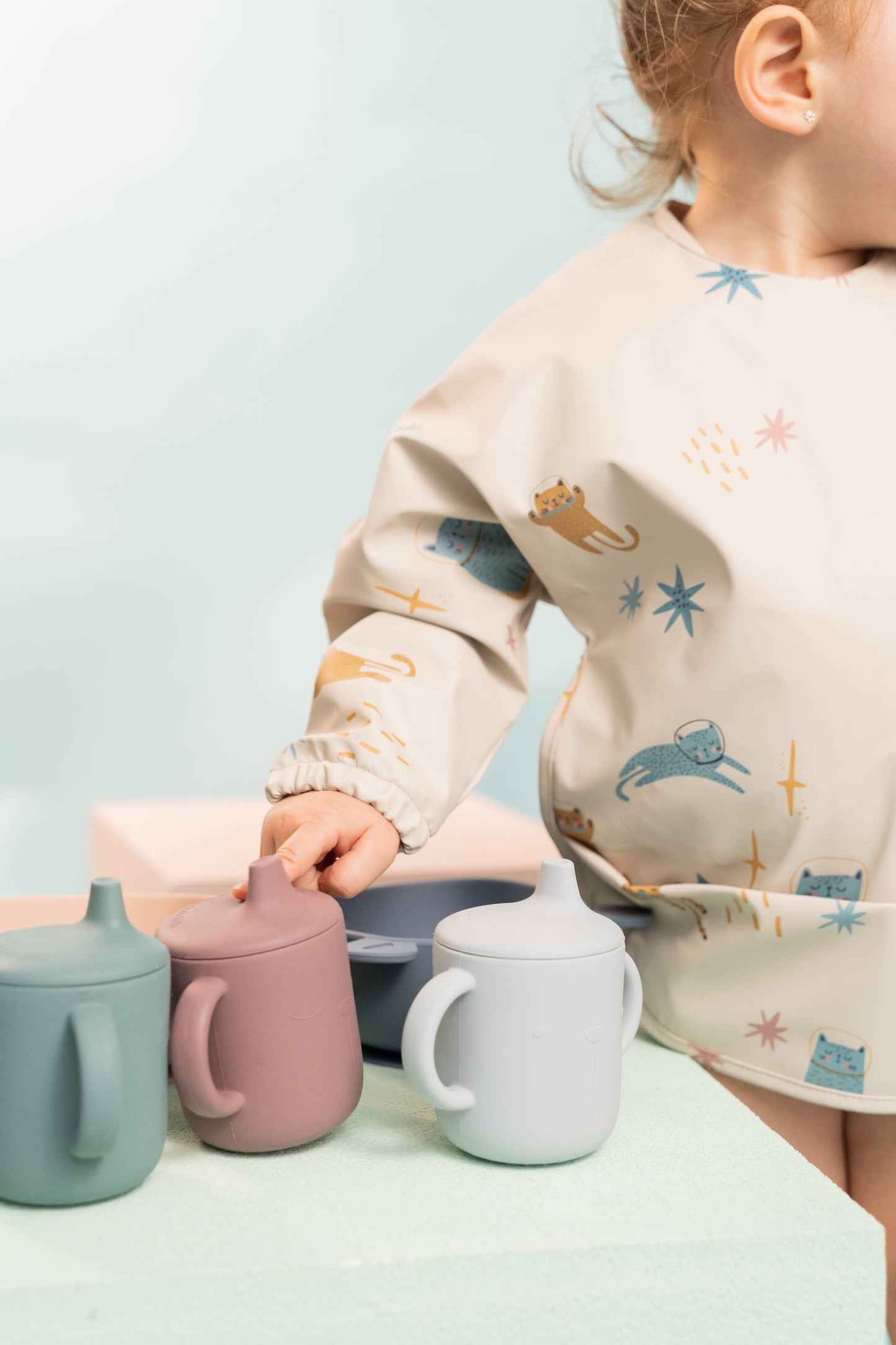 Langärmliges Babylätzchen Origami