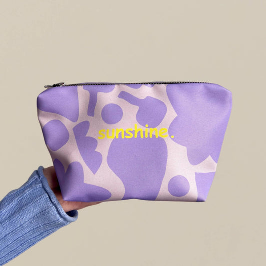 Kulturtasche lila Sonnenschein
