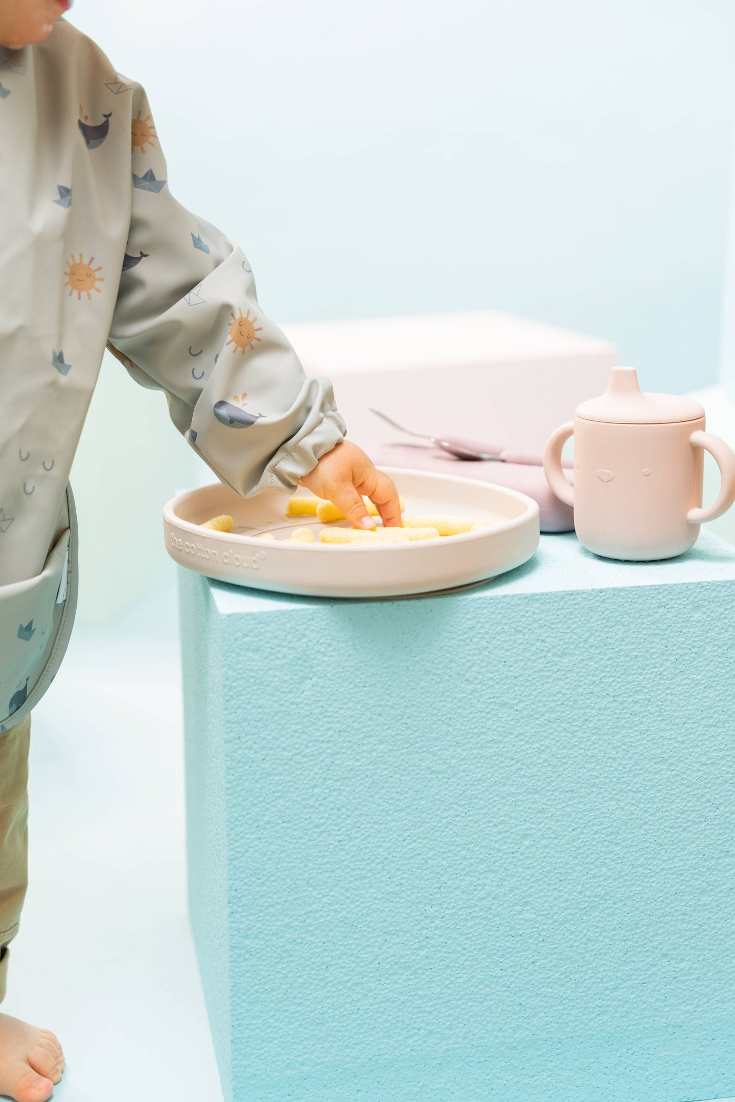 Langärmliges Babylätzchen Origami