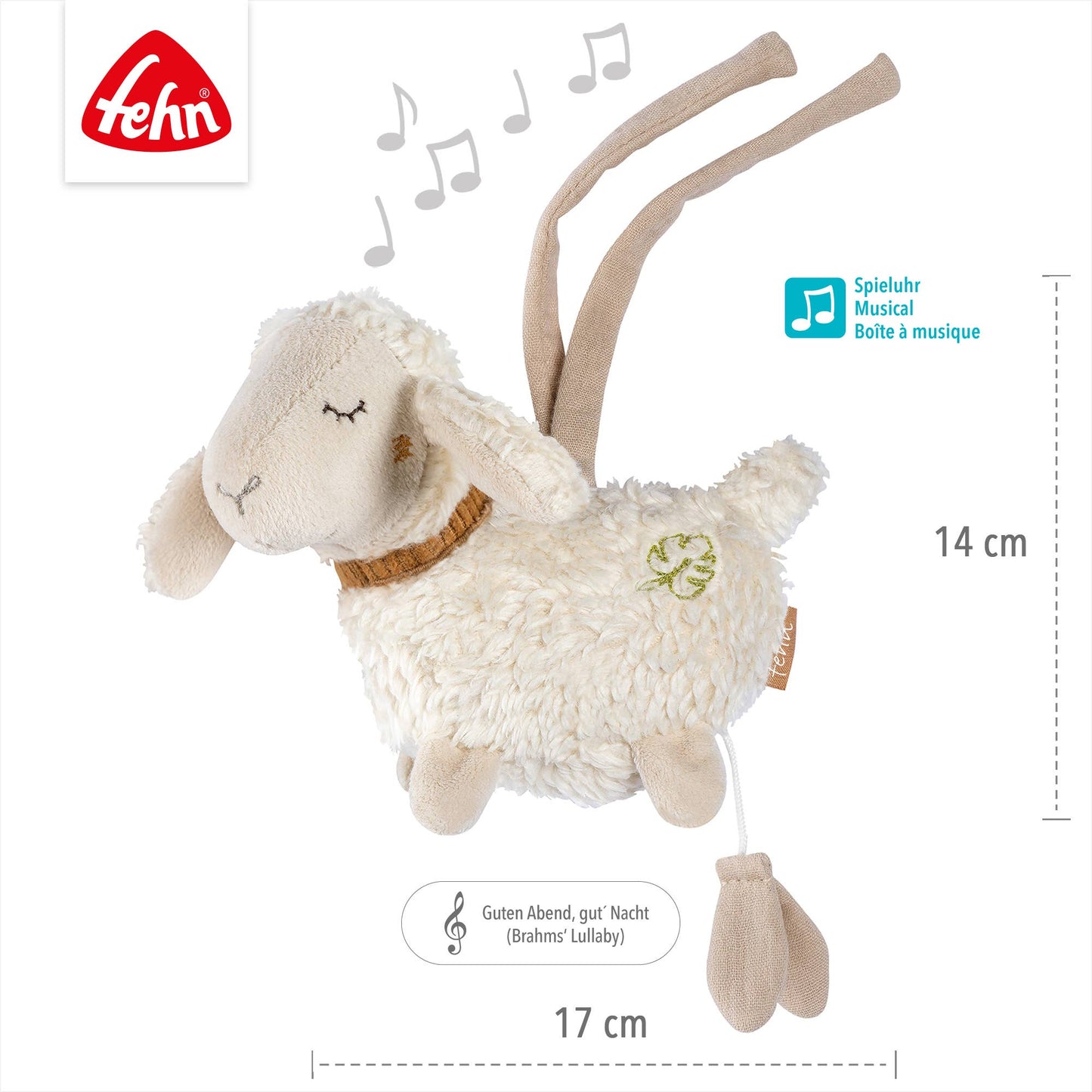 Mini-Spieluhr Schaf - Kuscheltier & Einschlafhilfe