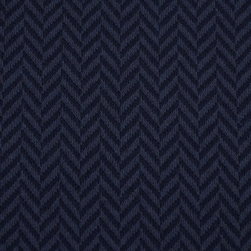 Bio-Jacquard Fischgrät - dunkelblau