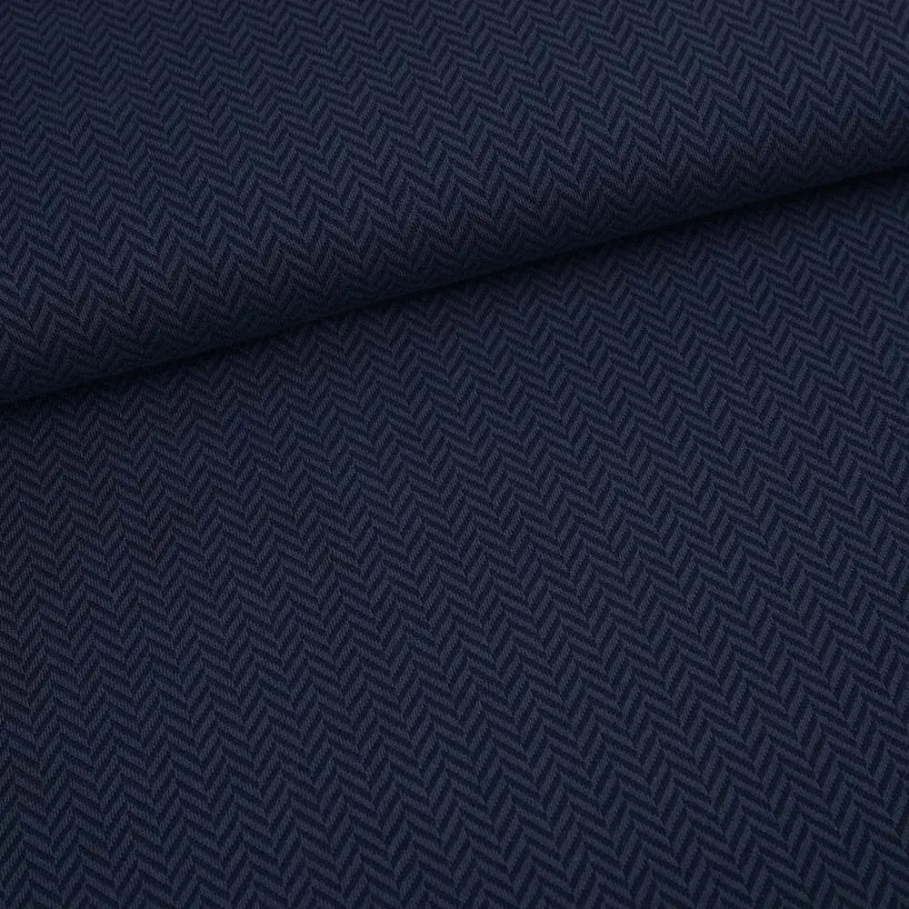Bio-Jacquard Fischgrät - dunkelblau
