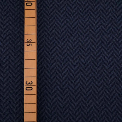 Bio-Jacquard Fischgrät - dunkelblau
