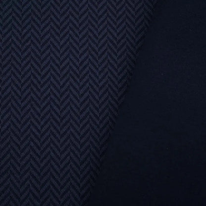 Bio-Jacquard Fischgrät - dunkelblau