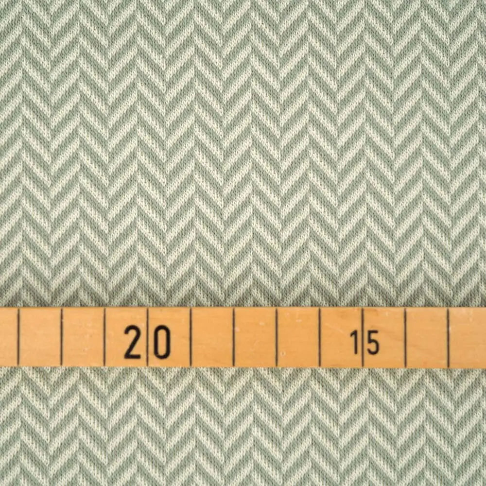 Bio-Jacquard - Fischgrät moos