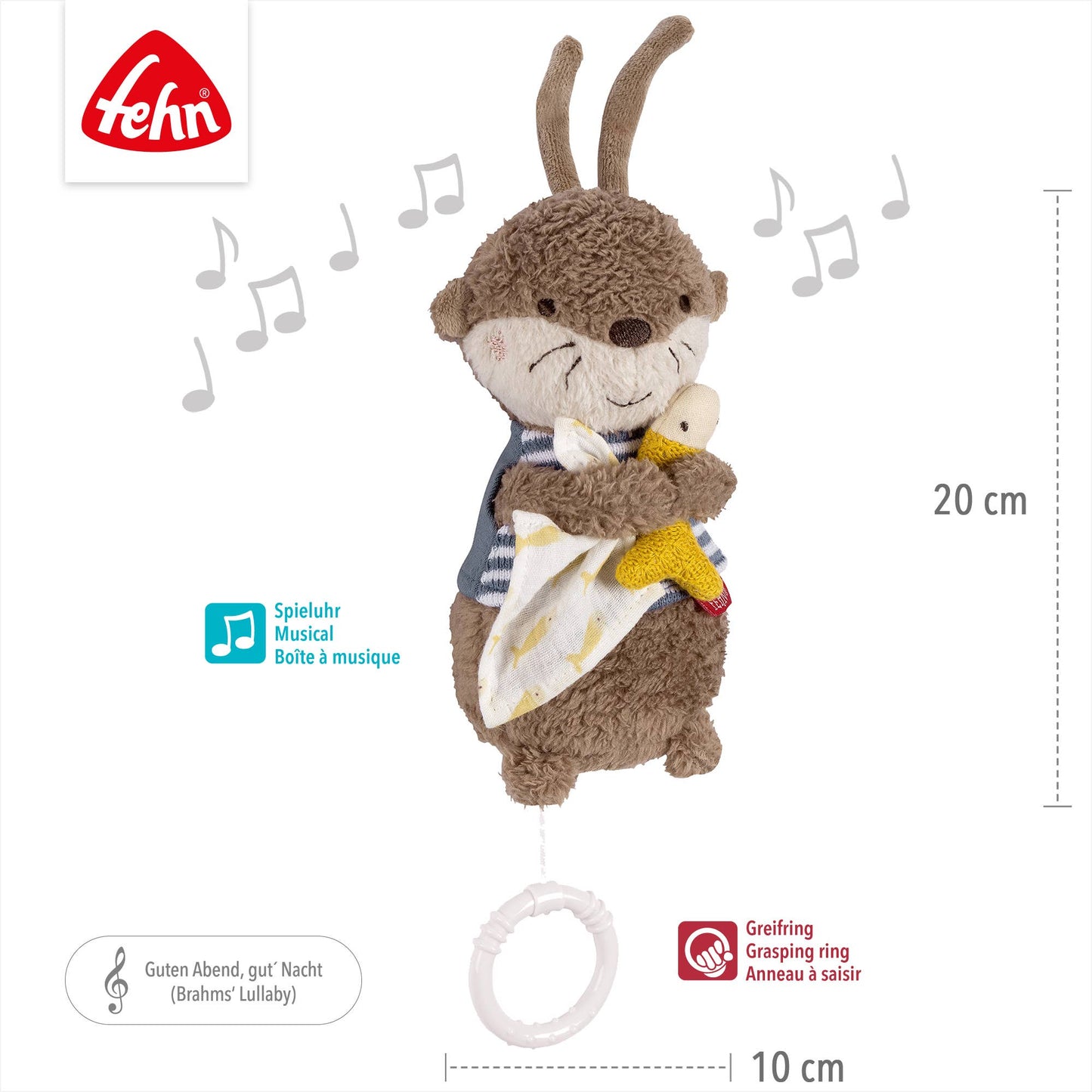 Mini-Spieluhr Otter - Kuscheltier & Einschlafhilfe