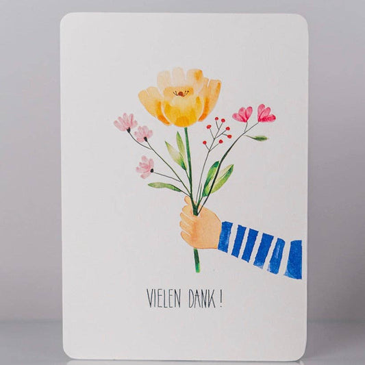 Postkarte - Danke Blumenstrauß