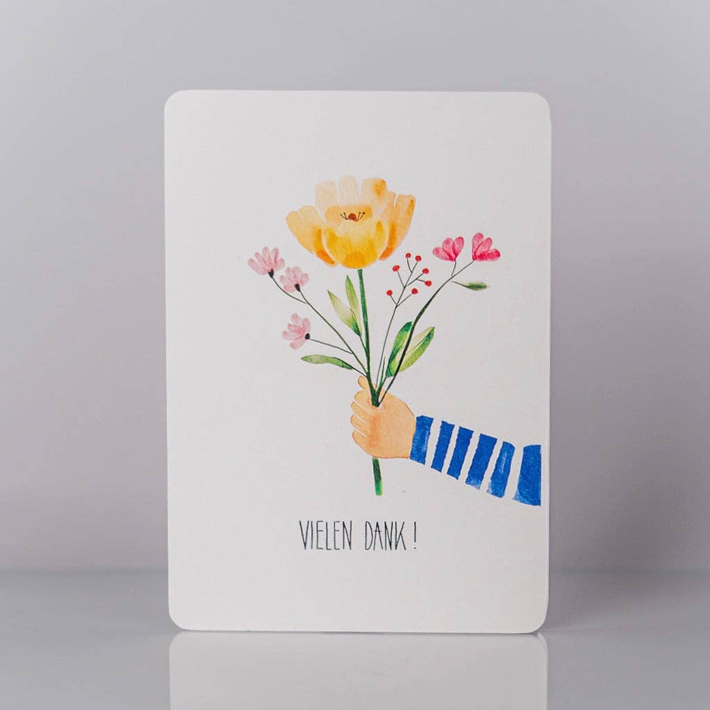 Postkarte - Danke Blumenstrauß